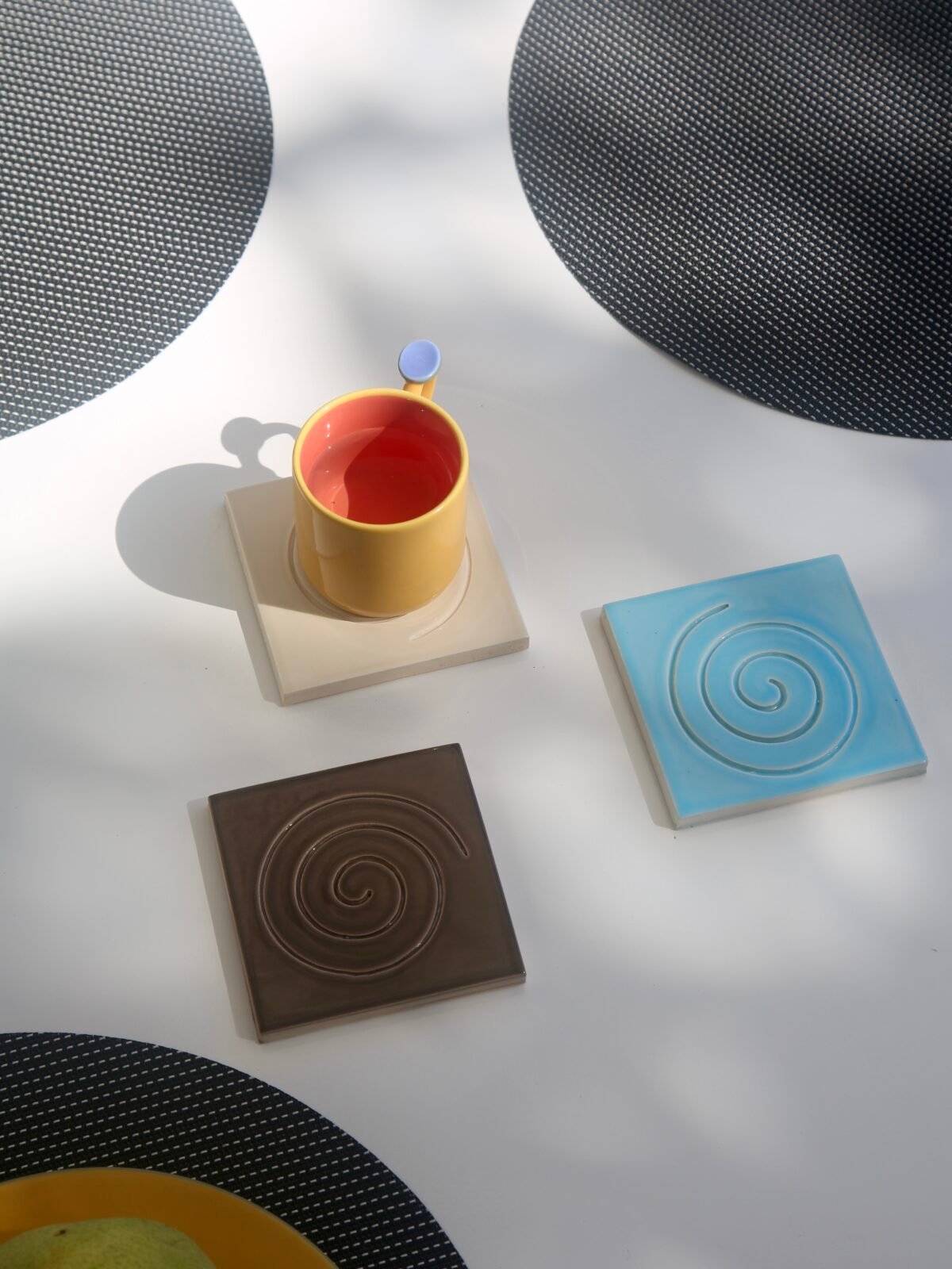 Spiral Ceramic Coasters - Image 1