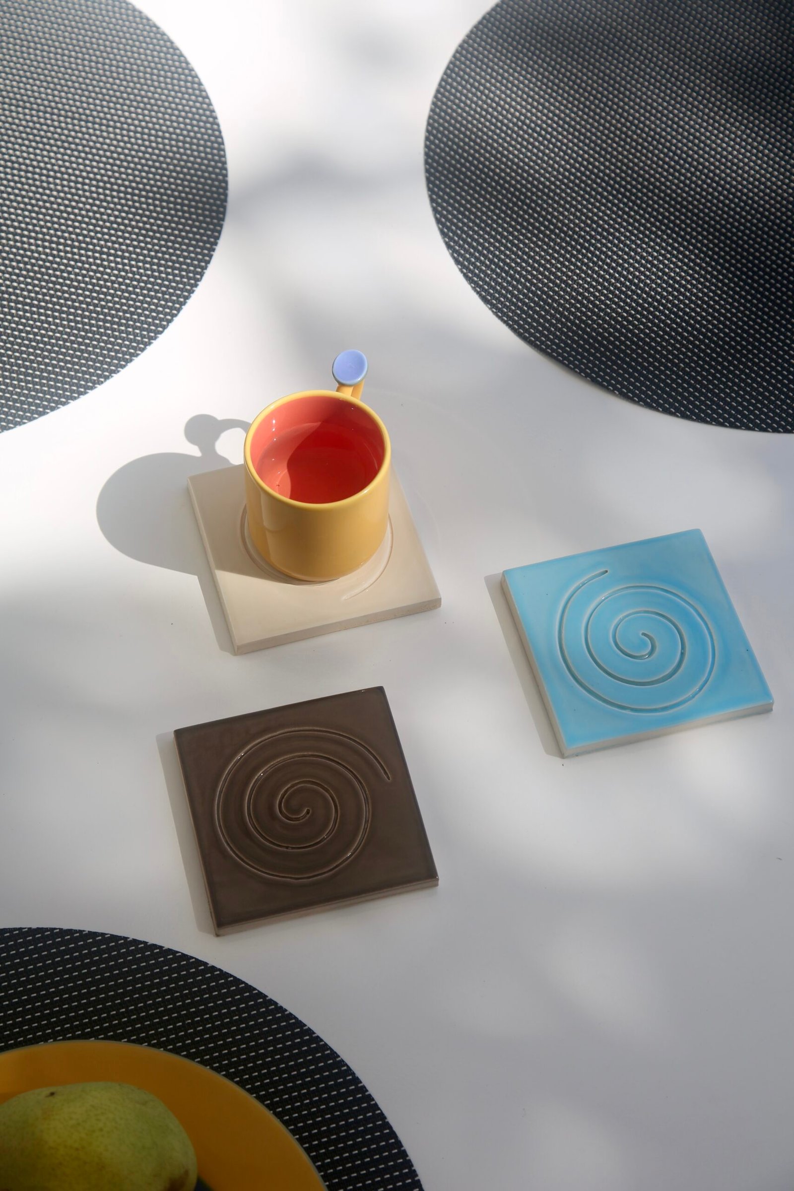 Spiral Ceramic Coasters - Image 1